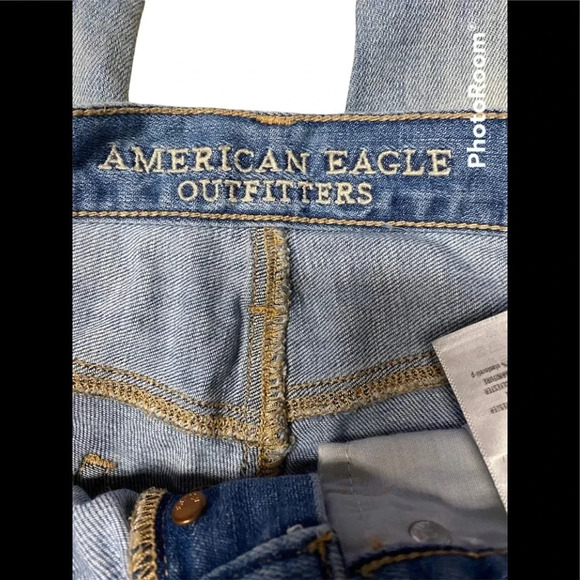 American Eagle Outfitters Vintage Hi Rise Distressed Embroidered Jean Sz 00 S - Picture 5 of 12